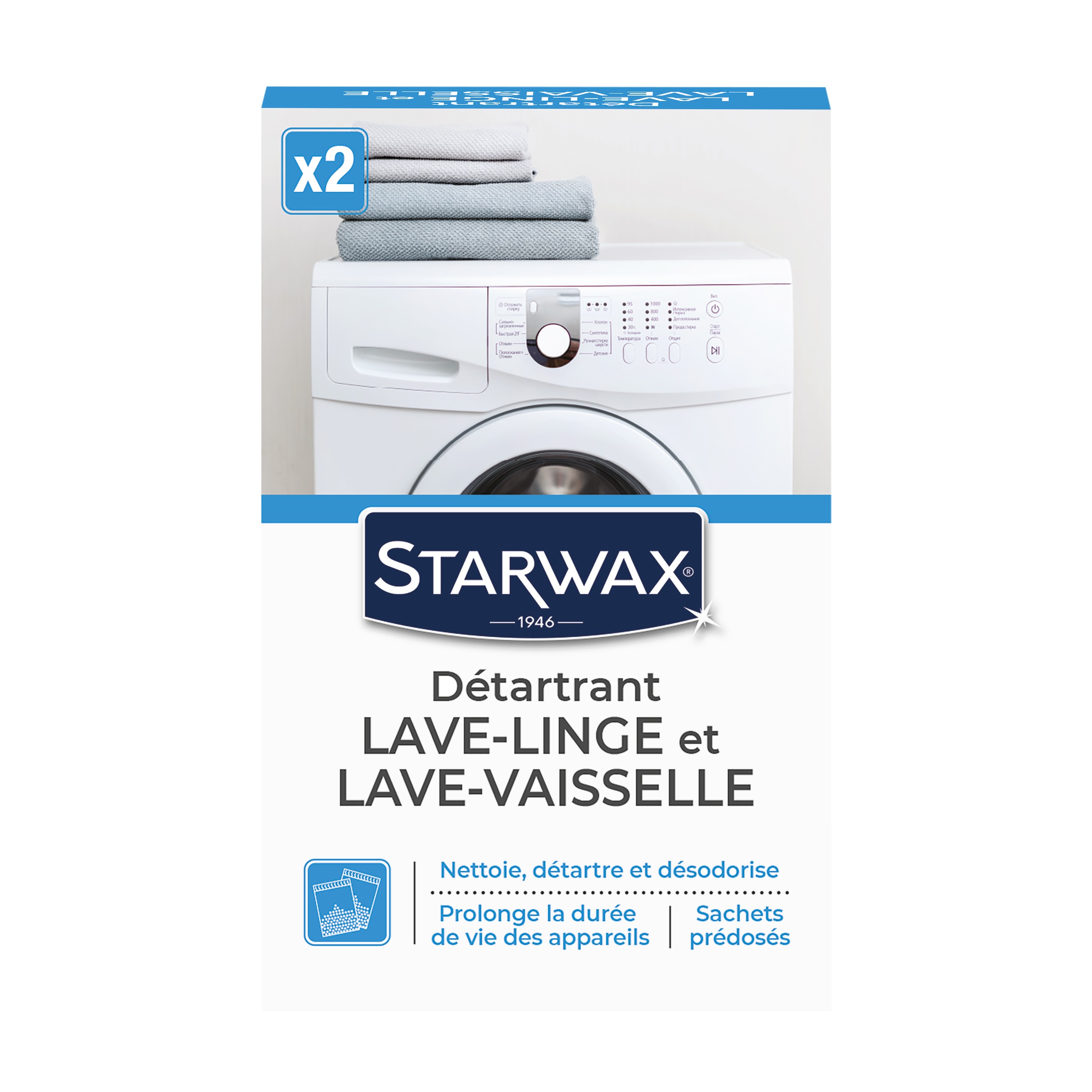 ODKAMIENIACZ PRALKI I ZMYWARKI 2X75G STARWAX